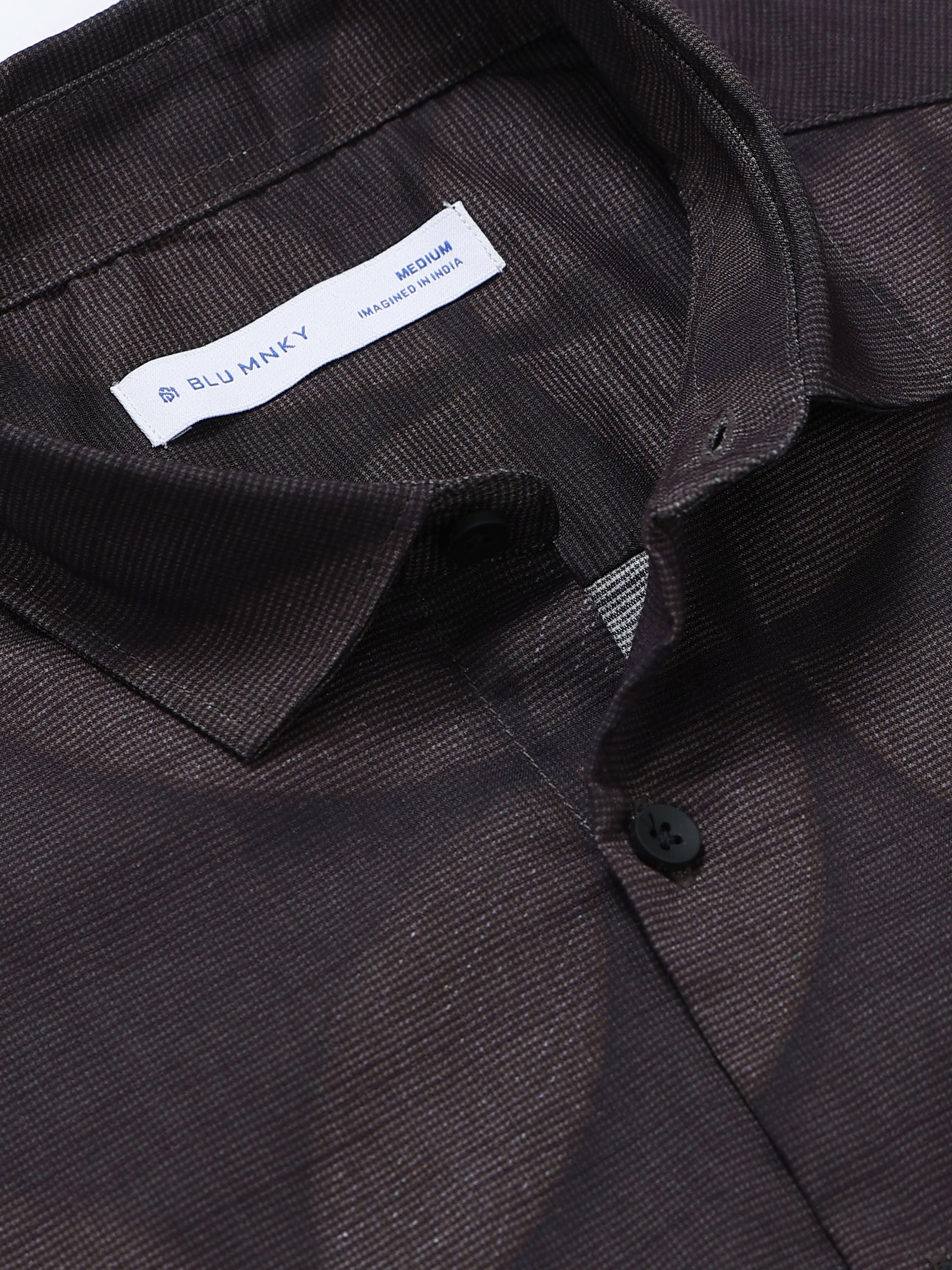 Men Brown Printed Cotton Blend Shirt