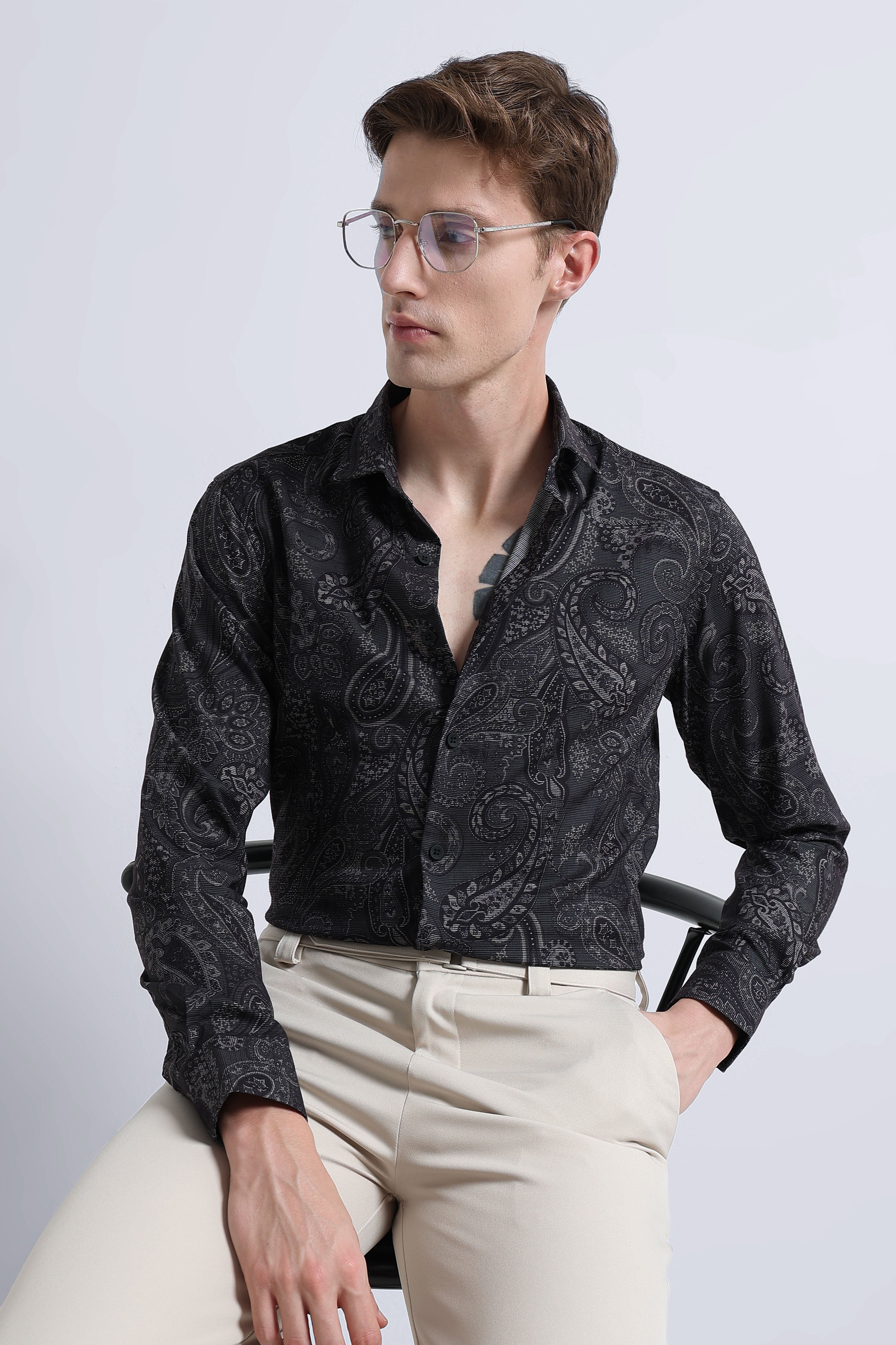 Men Multi Printed Cotton Blend Shirt
