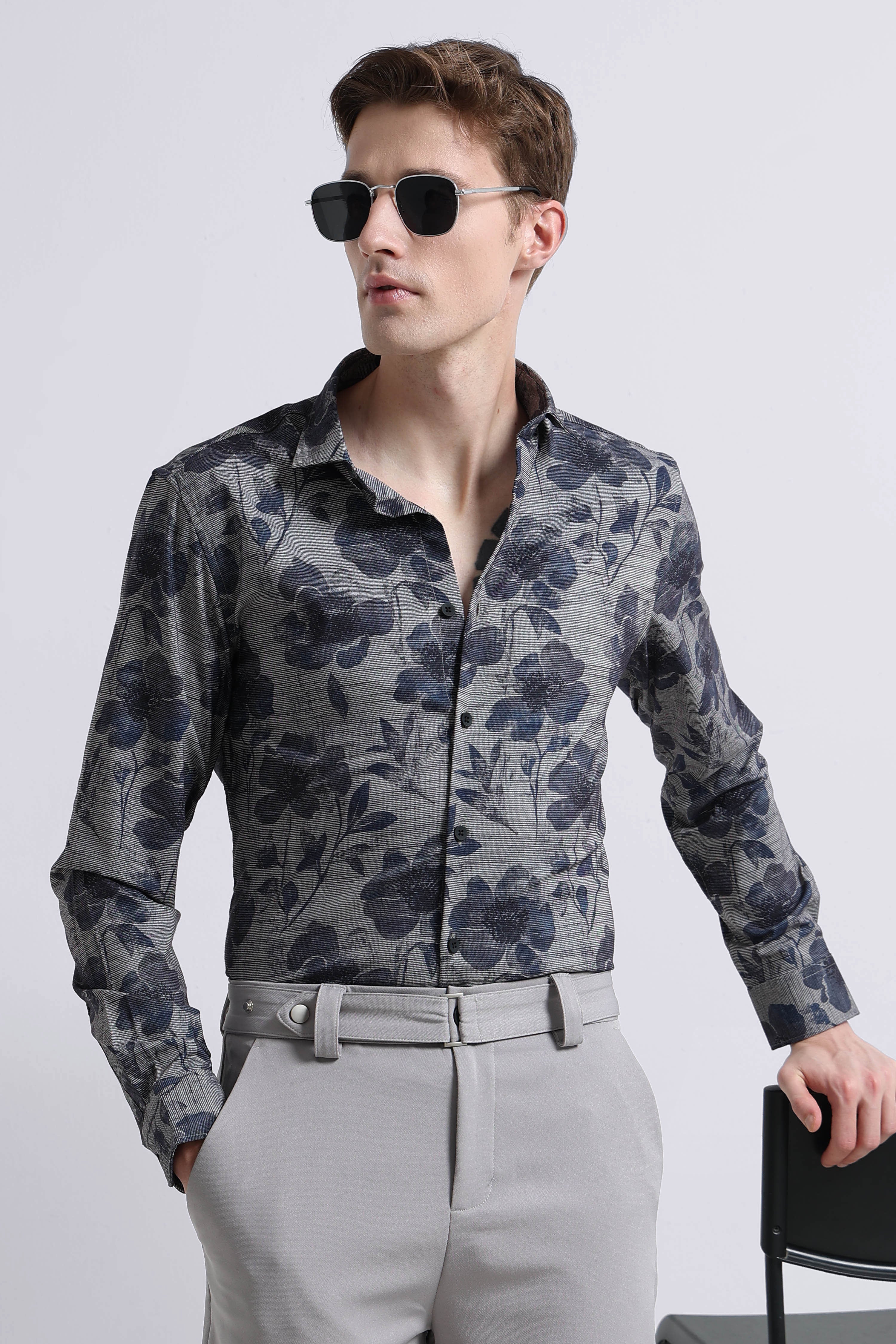 Men Multi Printed Cotton Blend Shirt