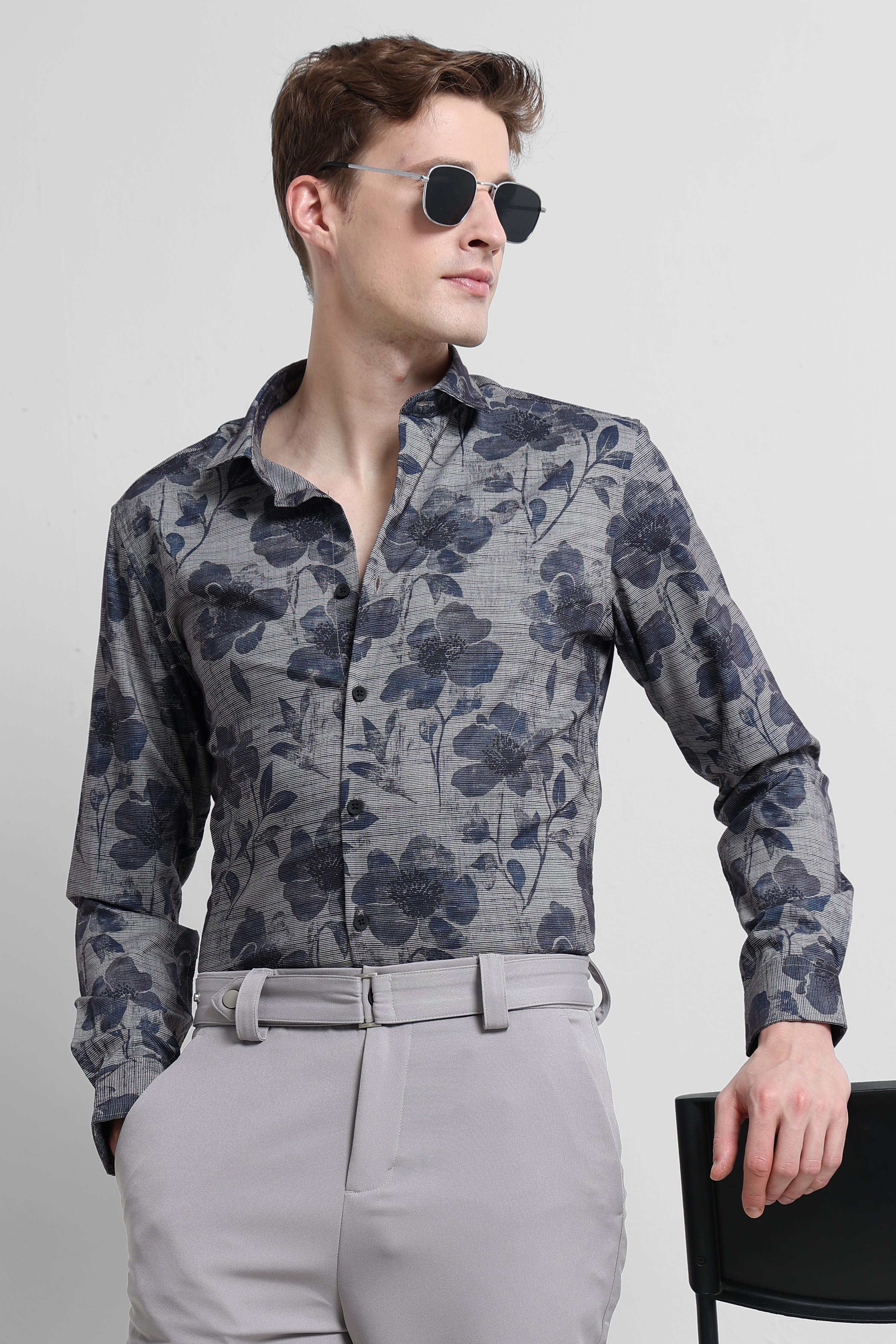 Men Multi Printed Cotton Blend Shirt