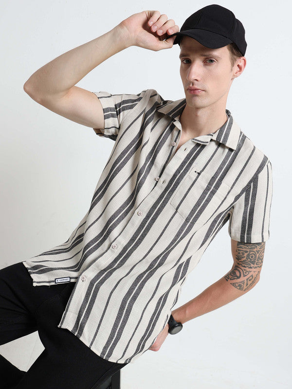 Men Beige Casual Shirt