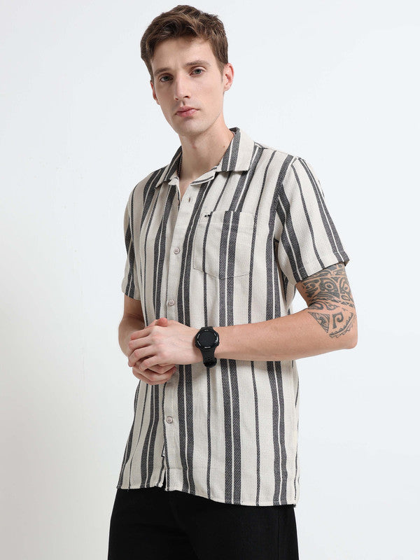 Men Beige Casual Shirt