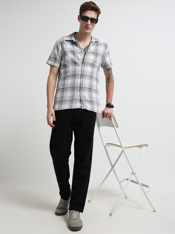 Men Grey Casual Shirt