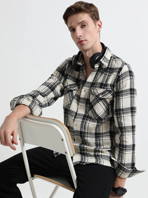 Men Beige Casual Shirt