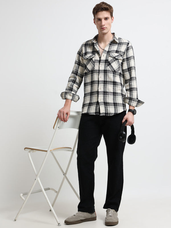 Men Beige Casual Shirt