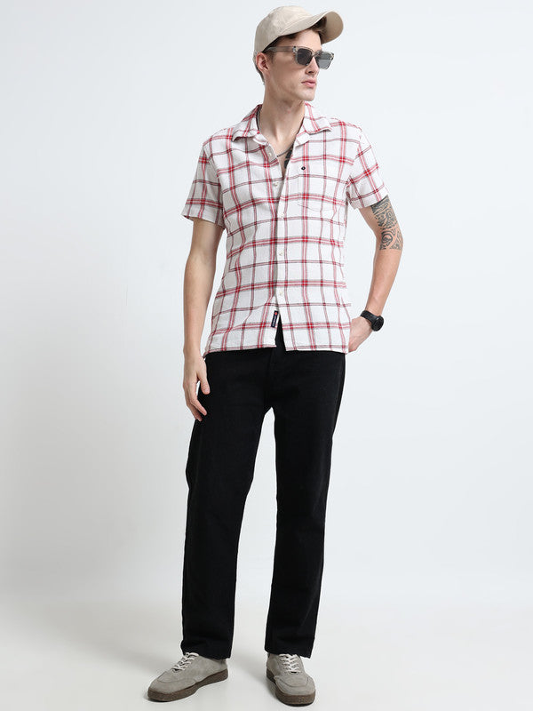 Men Red Casual Shirt
