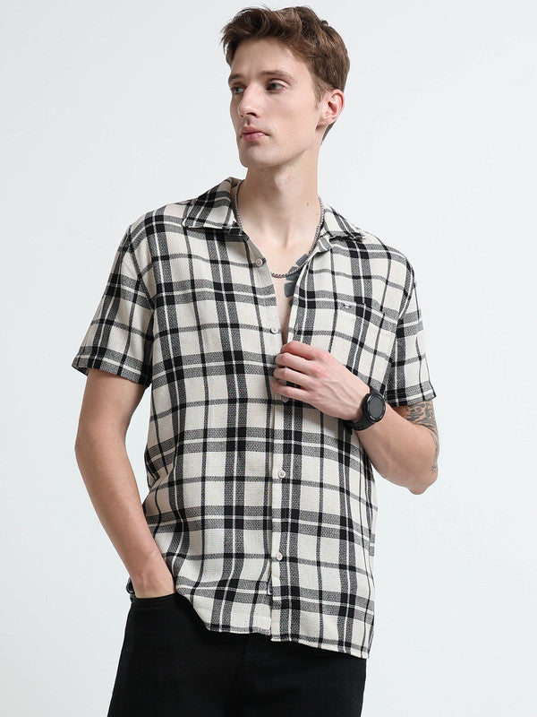 Men Beige Casual Shirt