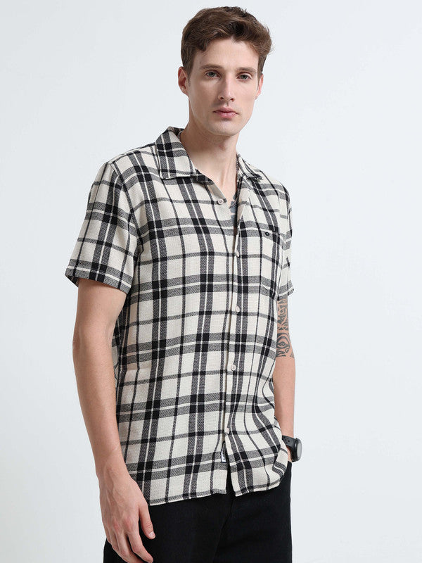 Men Beige Casual Shirt