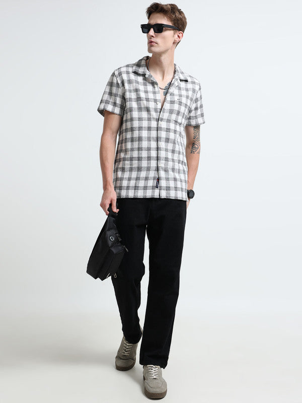 Men White Casual Shirt