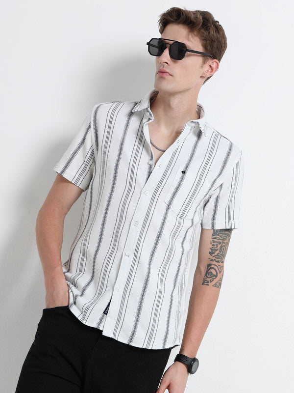 Men White Casual Shirt