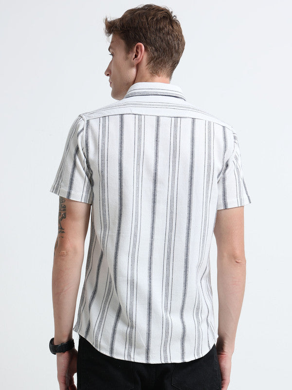 Men White Casual Shirt