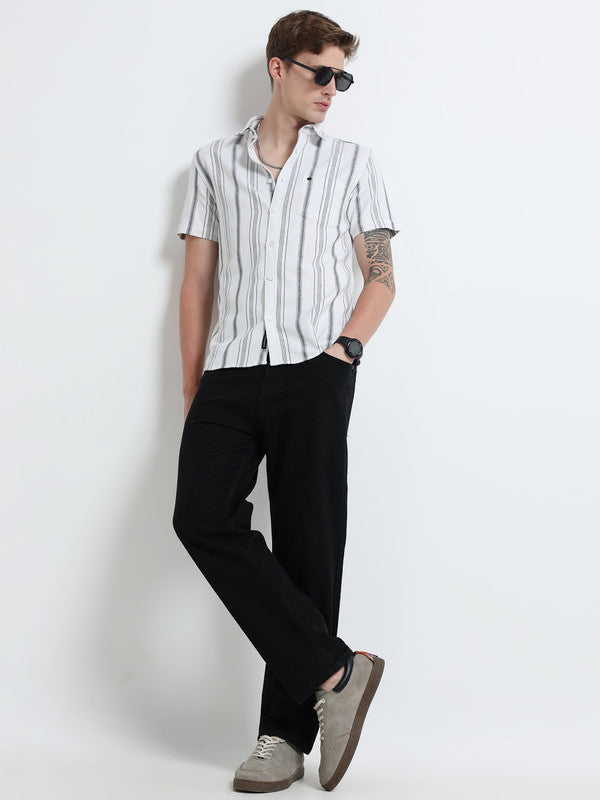 Men White Casual Shirt