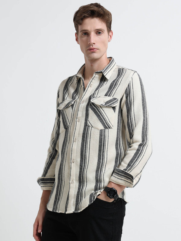 Men White Casual Shirt