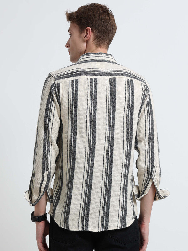 Men White Casual Shirt