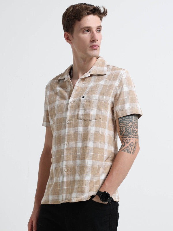 Men Beige Casual Shirt