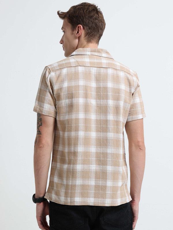 Men Beige Casual Shirt