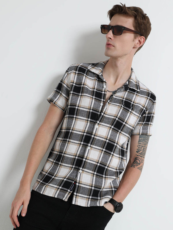 Men Beige Casual Shirt