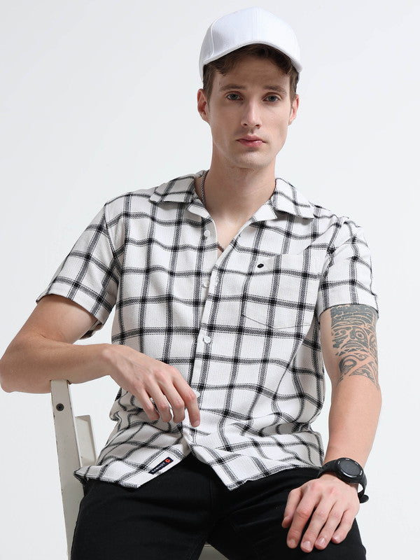 Men White Casual Shirt