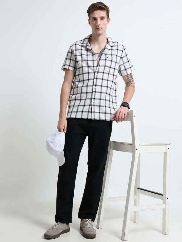 Men White Casual Shirt
