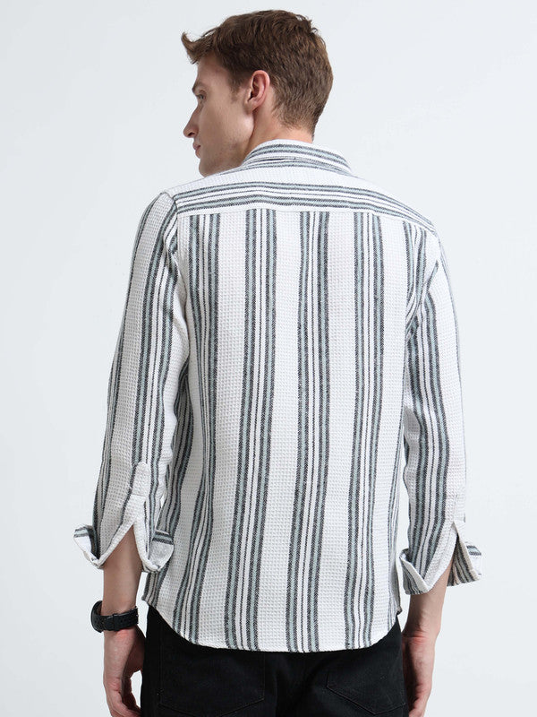 Men White Casual Shirt