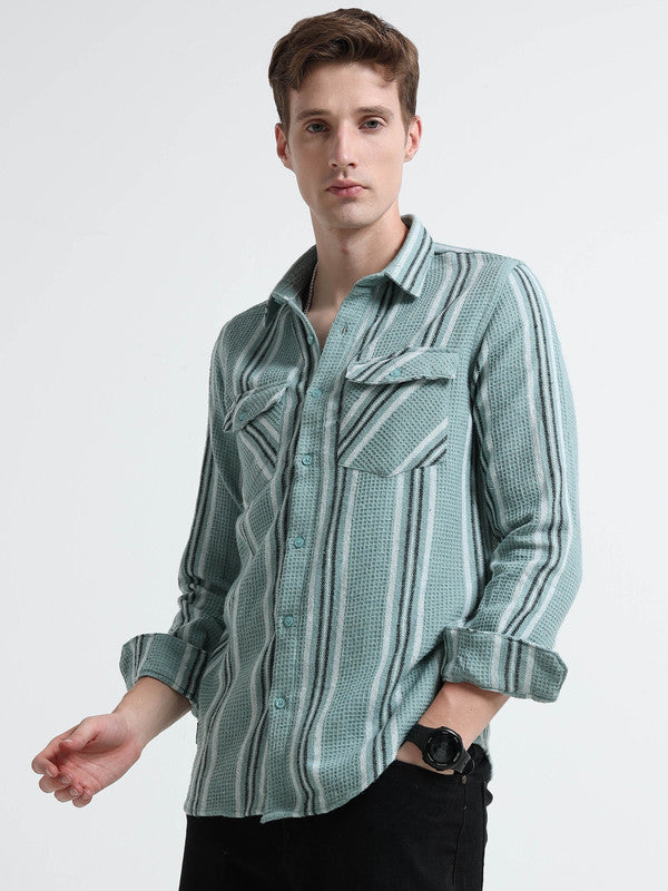 Men Green Casual Shirt