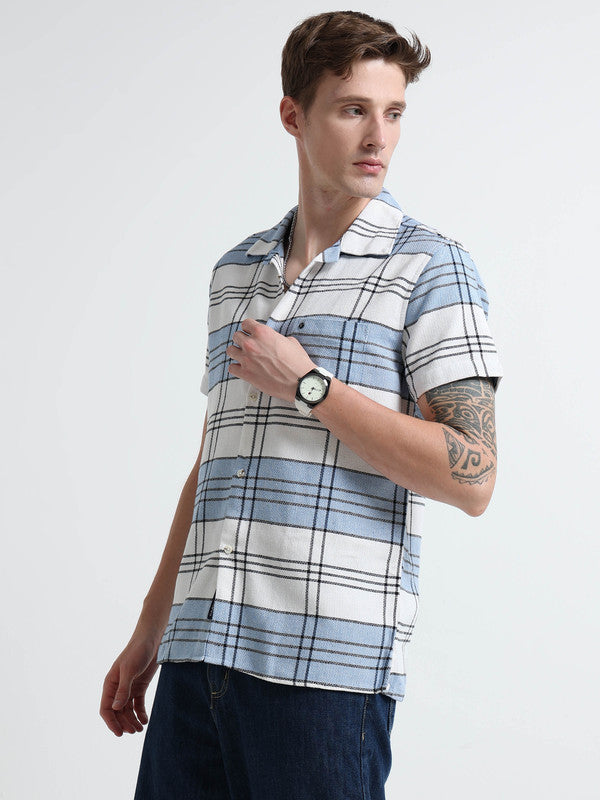 Men Blue Casual Shirt