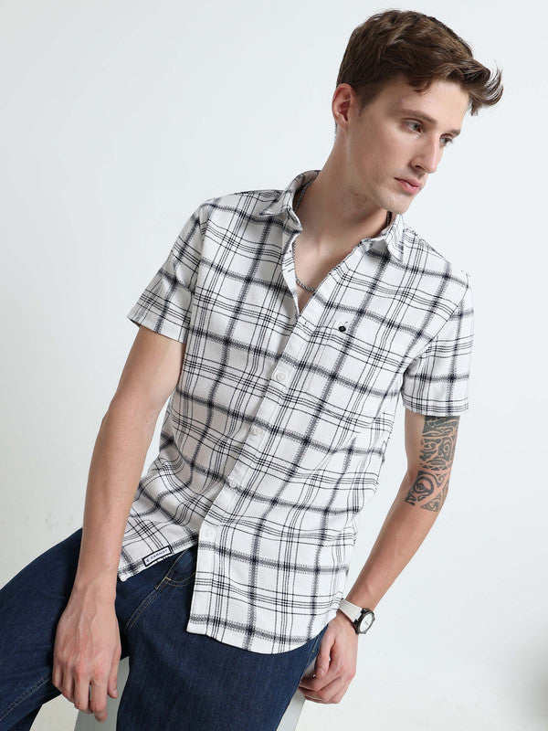 Men White Casual Shirt