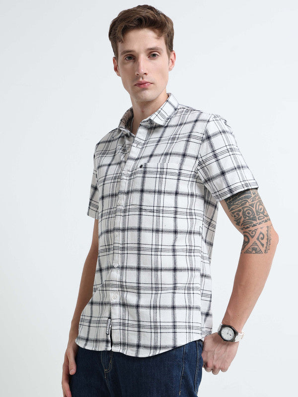 Men White Casual Shirt
