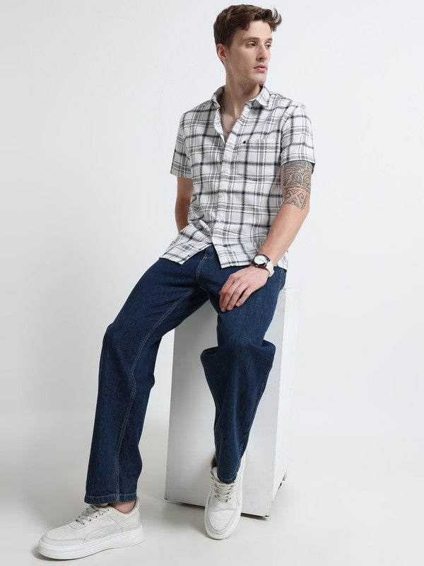 Men White Casual Shirt