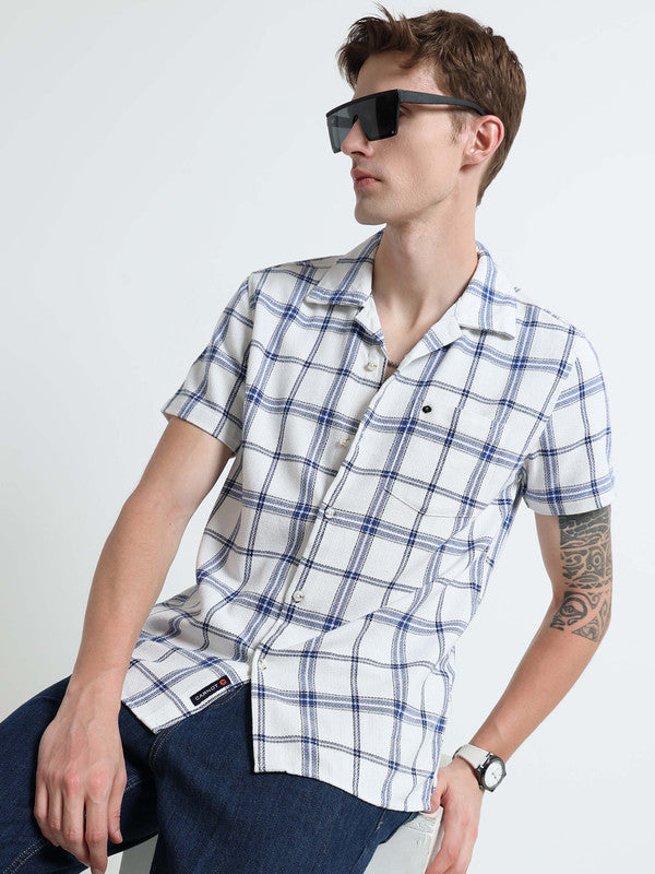 Men Blue Casual Shirt