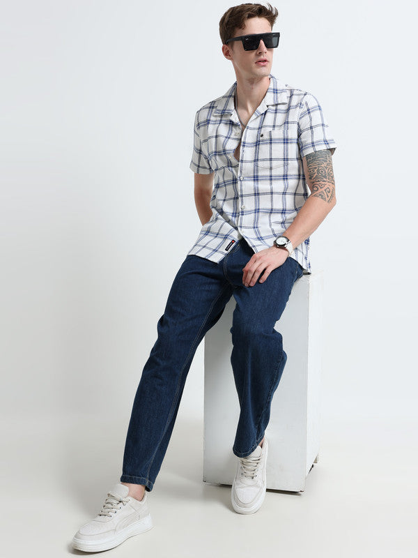 Men Blue Casual Shirt