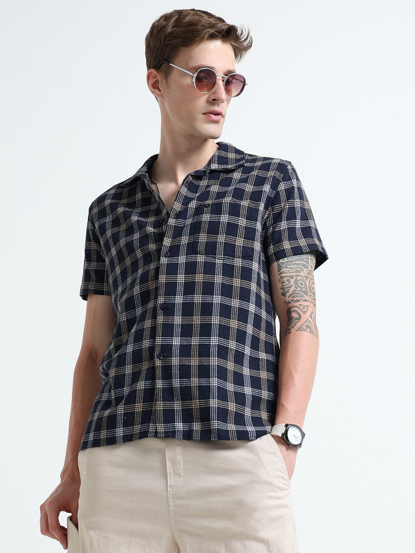 Men Blue Casual Shirt