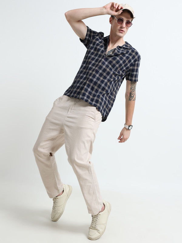 Men Blue Casual Shirt