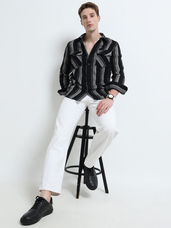 Men Black Casual Shirt