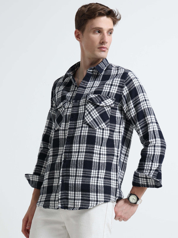Men Blue Casual Shirt