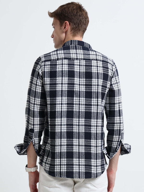 Men Blue Casual Shirt