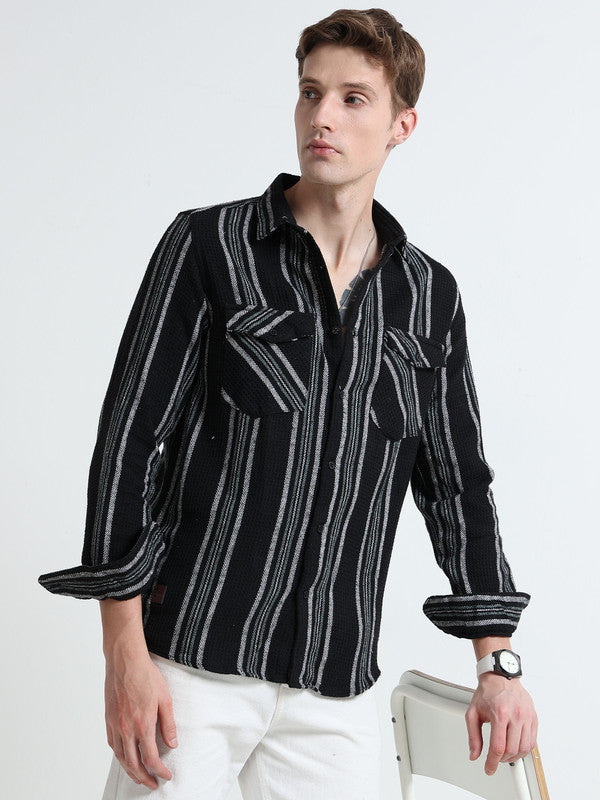 Men Black Casual Shirt