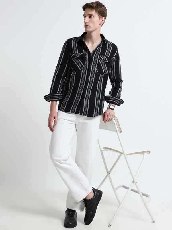 Men Black Casual Shirt