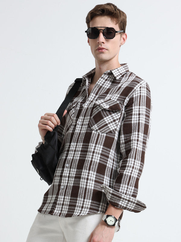 Men Brown Casual Shirt