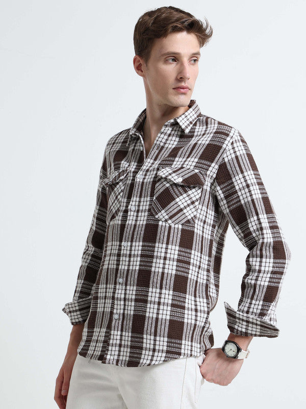 Men Brown Casual Shirt