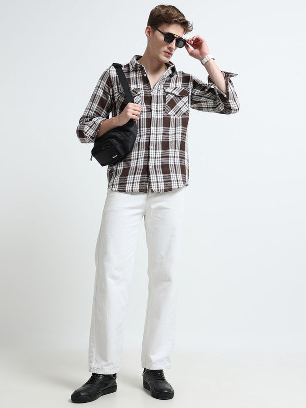 Men Brown Casual Shirt