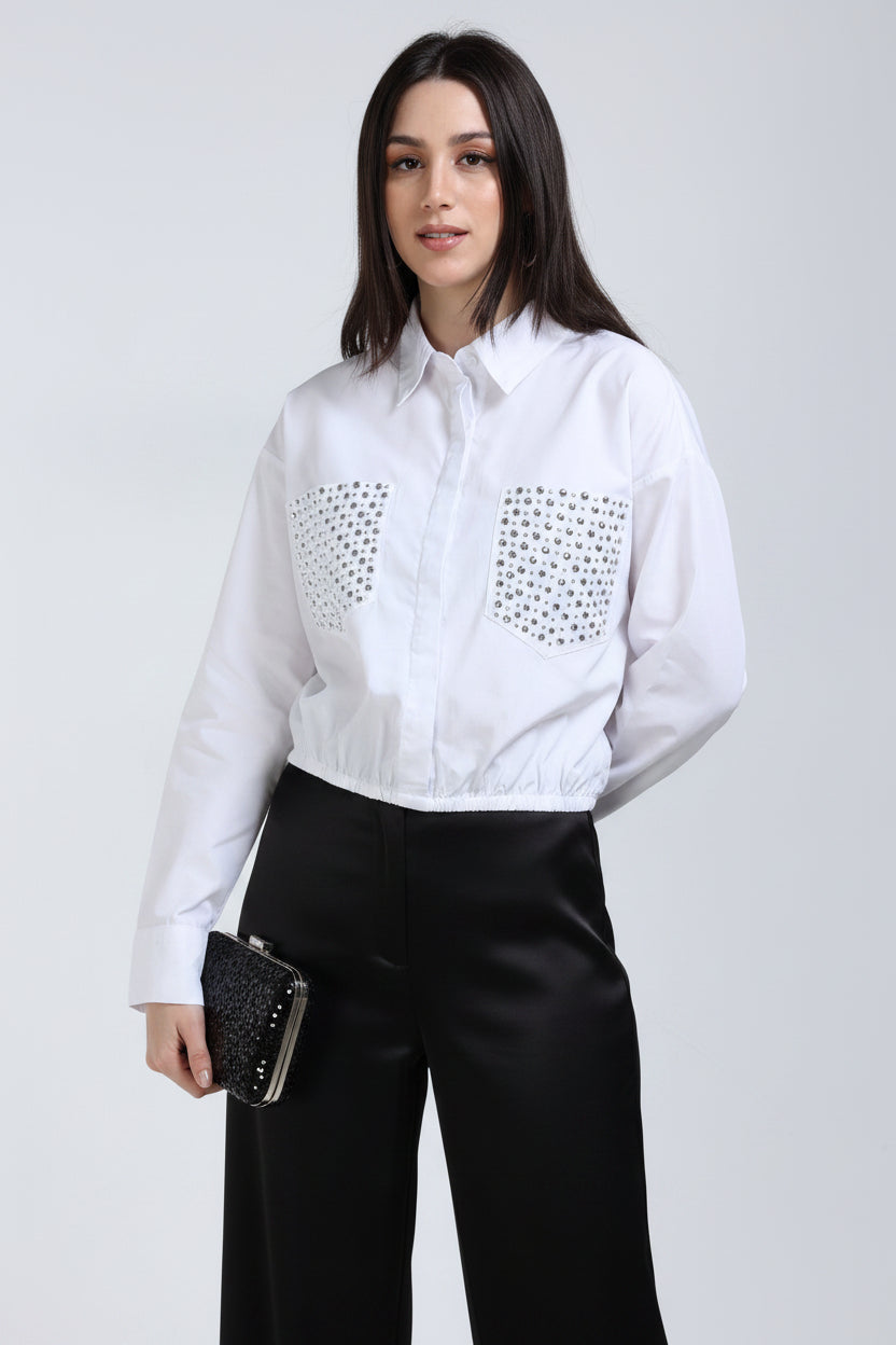 Women Embelished Party Shirt