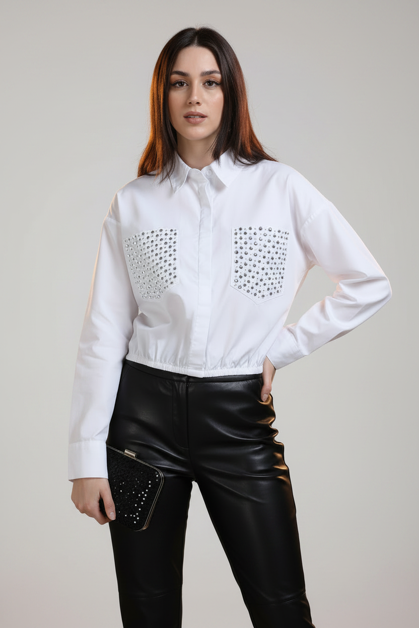 Women Embelished Party Shirt
