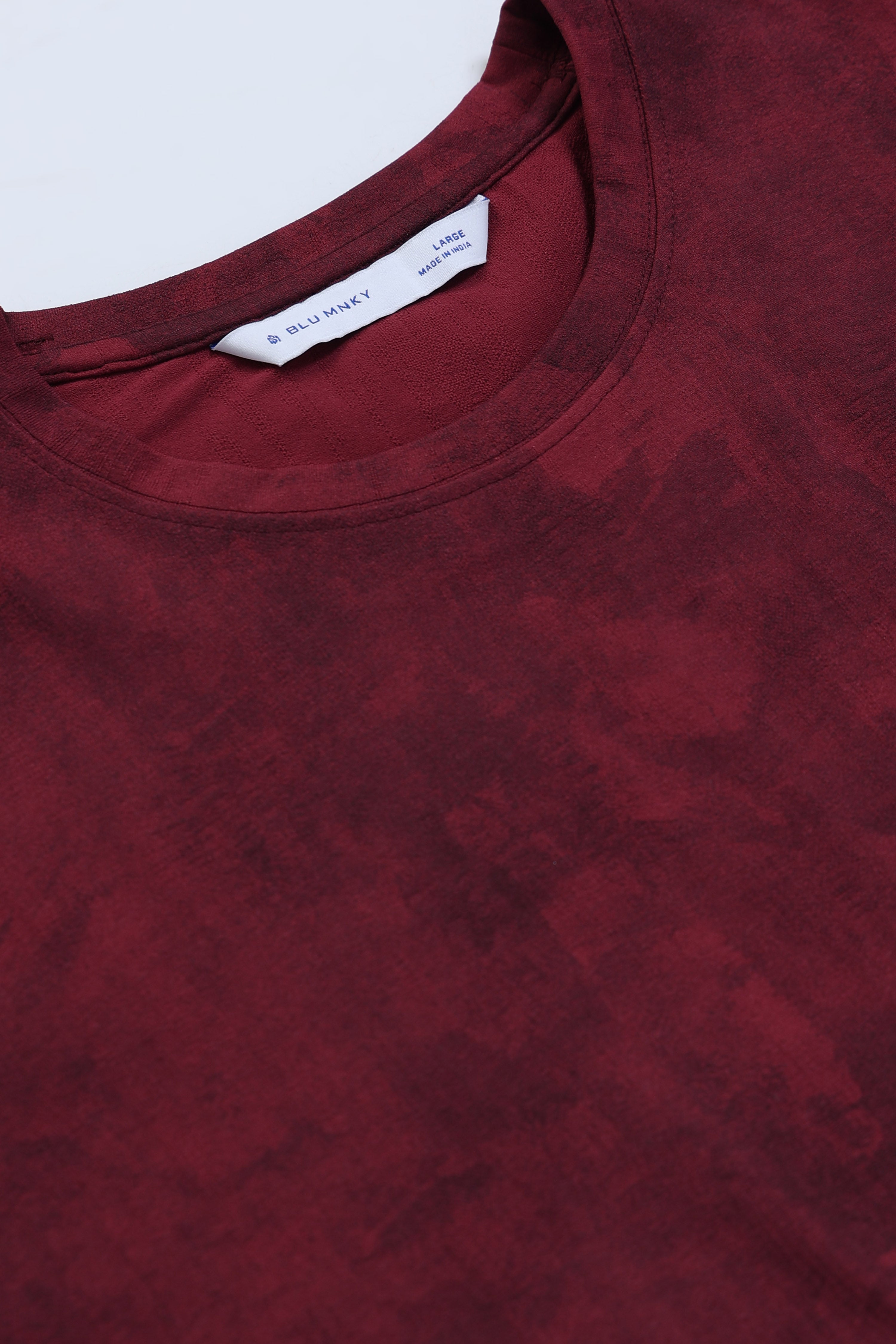 Men Maroon Streetwear T-Shirt