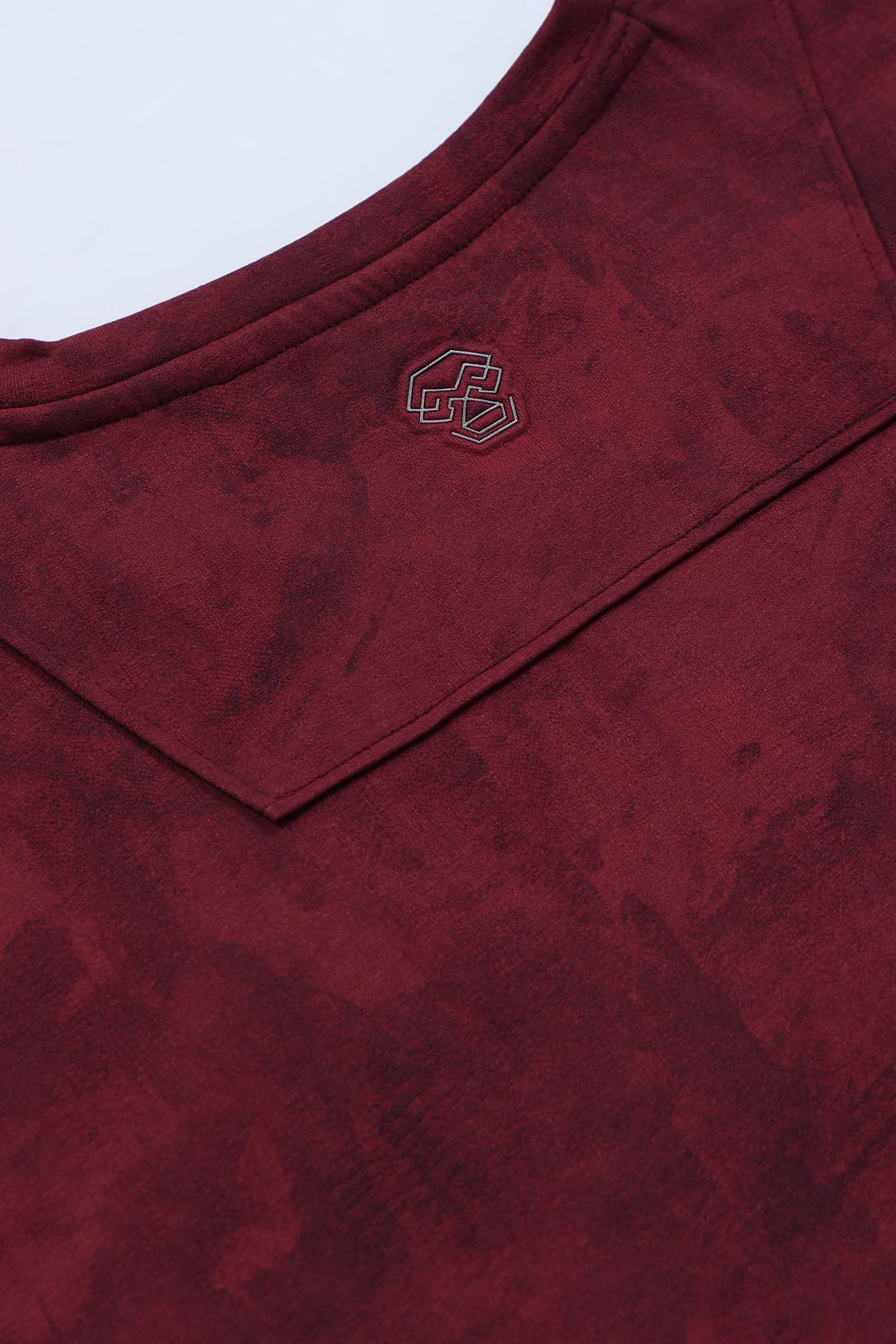 Men Maroon Streetwear T-Shirt