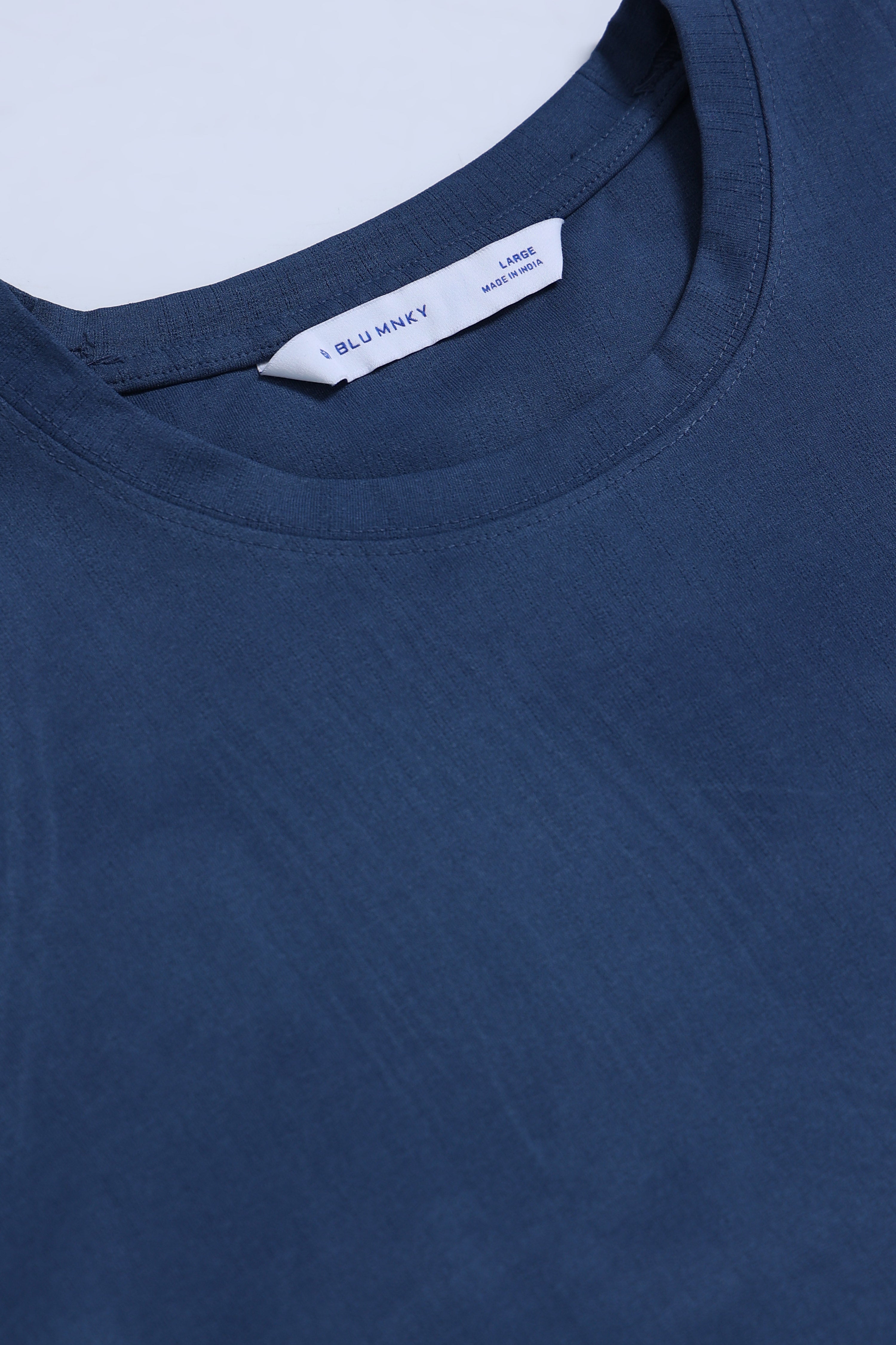 Men Blue Oversized T-Shirt