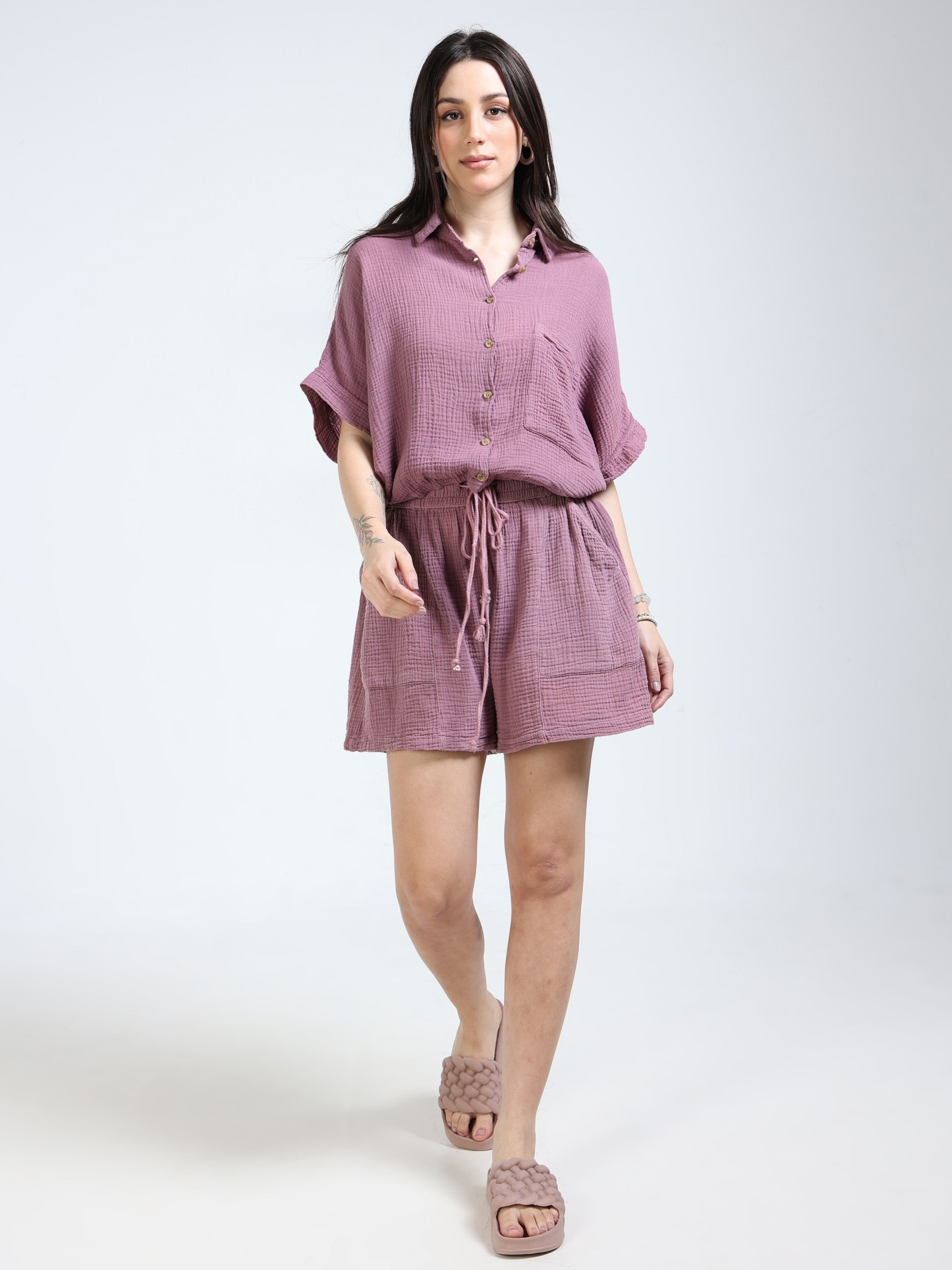 Women Cotton Washed Co-ord Set