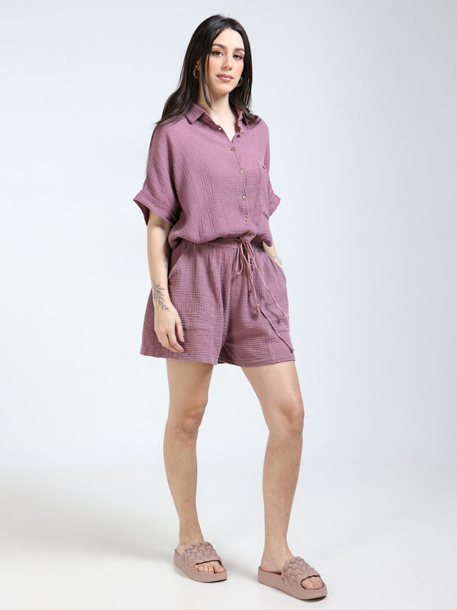 Women Cotton Washed Co-ord Set
