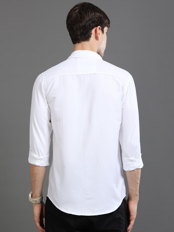 Men White Casual Shirt