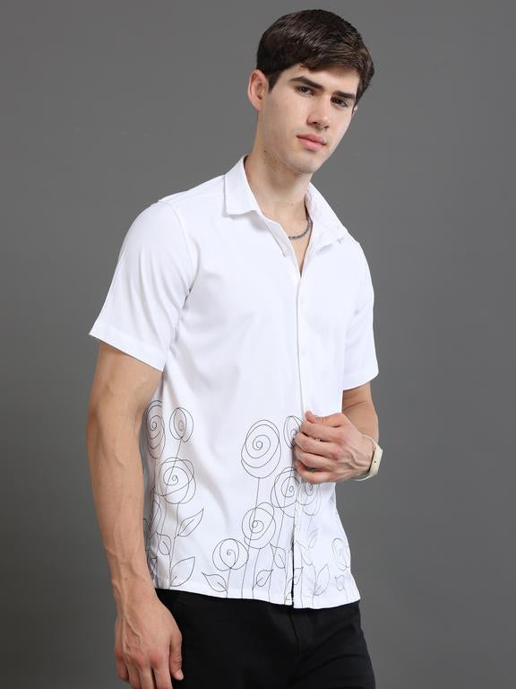 Men White Casual Shirt